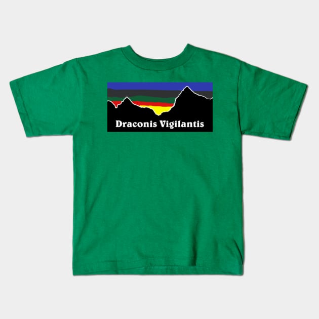 Draconis Vigilantis Kids T-Shirt by Aces & Eights 